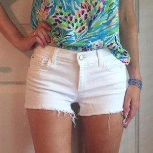 Joe's White cut off shorts